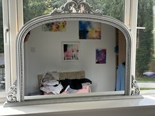Over Mantle Mirror in Silver