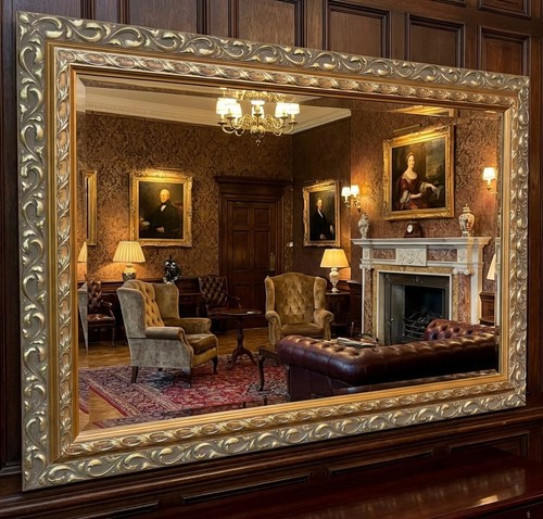 Large antique mirror gold - large,